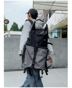 Moda esterno sport alpinismo equitazione grande capacità unisex a quadri zaino borsa da viaggio