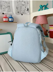 Light blue breathable mesh children school backpack cute toddler casual daypack bag kids