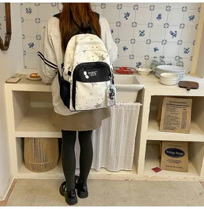 Ιαπωνικό σχολικό σακίδιο nylon μεγάλης χωρητικότητας με μοτίβο αστέρι στυλ κολεγίου