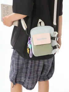 Sac Bandoulière Tendance Streetwear en Nylon Style Cargo Utilitaire Multi Poches Sac de Téléphone pour Hommes Femmes Plein Air