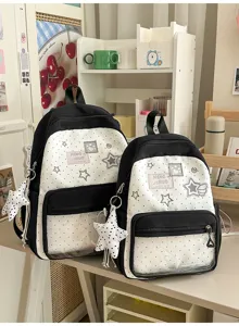 Mochila ita transparente de lunares con estrellas bonita grande y pequeña para estudiante
