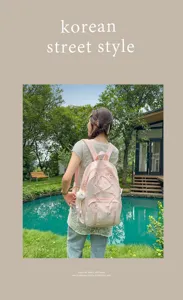Pink casual backpack for daily use with large capacity and stylish drawstring design for students.