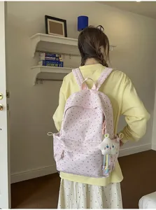 Japanischer Stil süßer Blumen Rucksack große Kapazität Schultasche für Mädchen Alltag