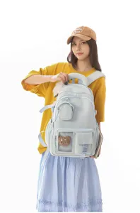 Zaino scuola nylon grande capacita stile giapponese casual borsa studente leggero