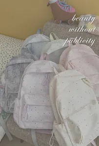 Süßer Sternchen Canvas Rucksack große Kapazität Schulranzen Freizeit Daypack für Jugendliche