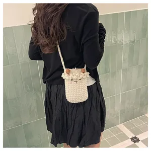 Handmade crochet cute animal crossbody phone bag for women daily commute travel casual use