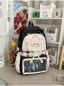 Zaino Ita Harajuku dolce bicolore trasparente grande capacità per studenti