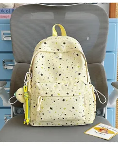 Cute Japanese style star print lightweight school backpack for students large capacity casual daypack