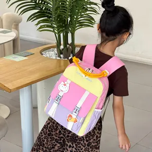 Kids colorblock backpack cute preschool school bag casual toddler bookbag daily use