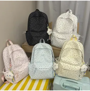 Japanischer Stil süßer floraler Schulranzen für Mädchen große Kapazität Rucksack