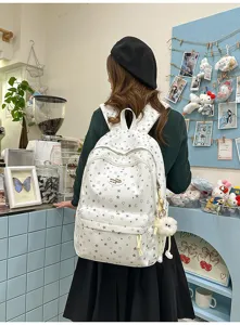 Joli sac à dos motif étoiles pour étudiants, grande capacité, sac décontracté multifonction.