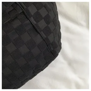 Schwarze gewebte Umhängetasche stylische Schultertasche Reise Brusttasche lässiger Alltag