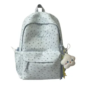 Japanischer Stil süßer Blumen Freizeit Rucksack große Kapazität Schultasche für Mädchen