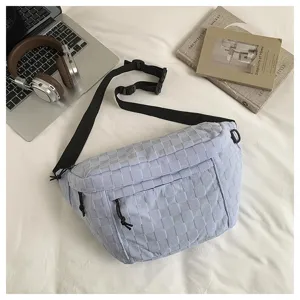 Nylon Bonbon Farbe Große Kapazität Umhängetasche Brusttasche Freizeit Reißverschluss Tasche.