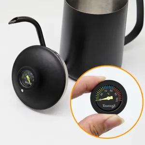 Bollitore Collo di Cigno Caffè Acciaio Inox 304 350ml con Termometro Integrato