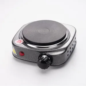 Portable electric hot plate 500W mini stove adjustable temperature single burner for home kitchen.