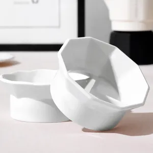 Weißer ABS Kaffeepulver Dosierring Trichter für Mokka Kanne schnelles Kaffeebrauen.