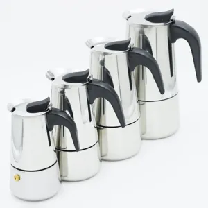 Ανοξείδωτη Καφετιέρα Moka Ιταλική Μηχανή Espresso Παχιά Καφετιέρα Μεγάλης Κοιλιάς Κλασικό Εργαλείο Παρασκευής Καφέ Κουζίνας Σπιτιού