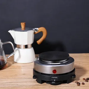 Mini Electric Heating Stove Stainless Steel Portable Tea Stove Mocha Pot Heater Hot Plate