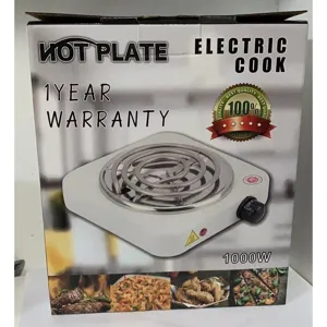 1000W Electric Hot Plate Heating Tube Stove Portable Mini Cooker Lab Heater Temperature Control Knob Plug