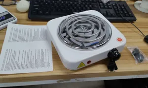 1000W electric heating plate detail shot showing portable laboratory stove coil burner design.