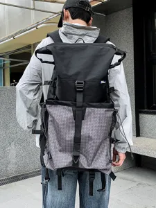 Zaino da viaggio a scacchi grande capacità sport outdoor alpinismo moda zainetto pro