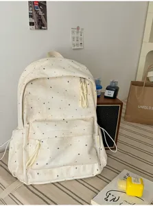 Niedlicher Sternen Canvas Rucksack große Kapazität Schulranzen für Schüler und Alltag