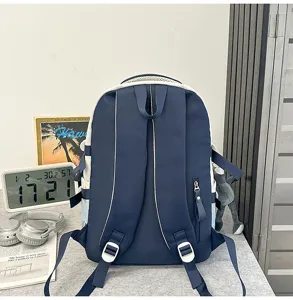 Detail view of the stylish student backpack with comfortable straps and spacious design.