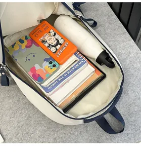 Large capacity student backpack for teenage girls stylish gradient school bag casual bookbag