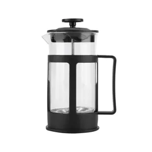 French Press Koffiezetapparaat Hittebestendig Borosilicaatglas Koffie en Theemaker met Roestvrijstalen Filter en Kunststof Frame