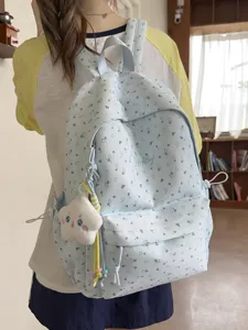 Japanischer Stil süßer Blumen Schulrucksack für Mädchen, süßer Rucksack mit großem