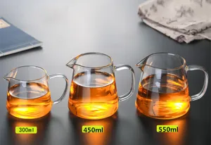 Pichet à thé en verre épaissi résistant à la chaleur et distributeur de thé détails.