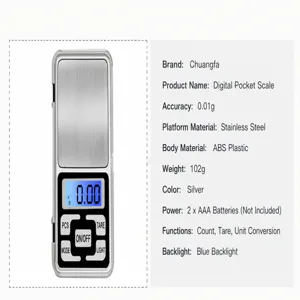 Mini digital pocket scale 0.01g high precision jewelry kitchen weight food gram scale