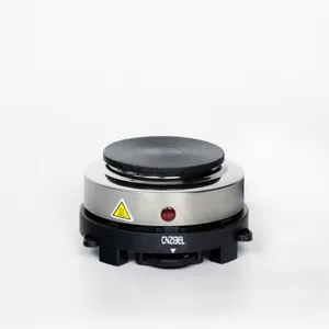 Placa calefactora eléctrica portátil de 500W mini estufa para cocinar café acero inoxidable EU