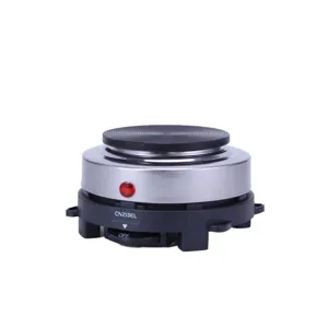 Mini portable electric hot plate round stainless steel 500w mini tea stove tabletop heater