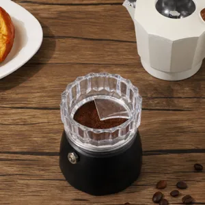 Moka Kaffeepulver-Verteiler Kristall Dosierring Kaffeebereiter Trichter Zubehör