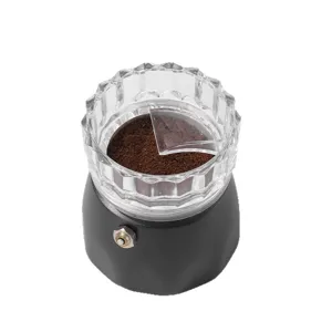 Sternenform Moka Kanne Kaffeepulver Distributor Dosing Ring Transparente Abdeckung