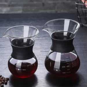 Hittebestendig Glas Giet-over Koffiezetapparaat Sharing Pot Set Met RVS Filter