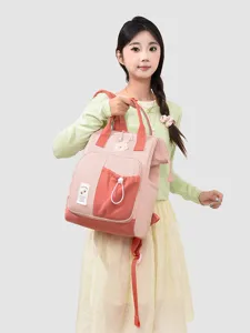 Japanese casual contrast color large capacity backpack diaper travel mommy bag stylish durable