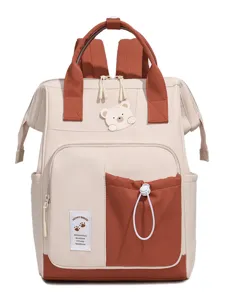 Japanese casual contrast color large capacity travel backpack stylish mommy diaper bag
