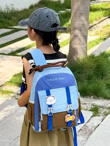 Kids colorblock backpack cute preschool school bag casual travel daypack for little children