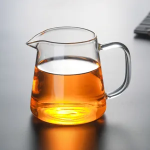 Pichet a thé en verre transparent resistant a la chaleur tasse d'equibre ambre pour le thé quotidien