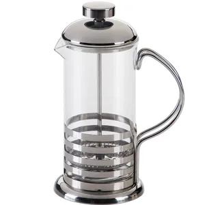 600ML roestvrijstalen Franse pers koffiezetapparaat, helder glazen thee en koffiezetapparaat.