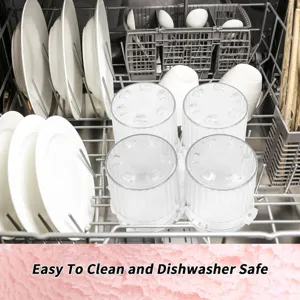 Replacement ice cream pints cups compatible with NC100 NC200 series, dishwasher safe.