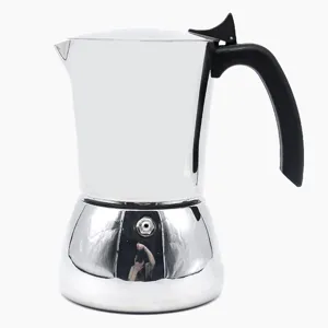 Cafetière Moka en Acier Inoxydable Machine à Espresso Italienne Fond Épaissi Cafetière de Table de Cuisson