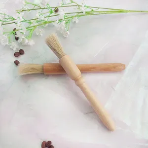 Brosse de nettoyage pour moulin à café en bois, idéale pour la poudre de café.