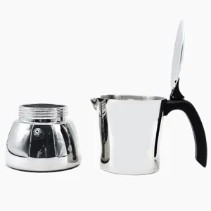 Cafetiere italienne en inox grand col machine a espresso fond plat pour la maison