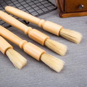 Brosse de nettoyage pour moulin à café en bois ensemble pour poudre de grains de café.