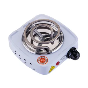 Piastra elettrica compatta da 500W con resistenza a spirale e termostato regolabile per tè e caffè