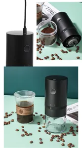 Electric coffee grinder USB rechargeable portable burr coffee mill for home kitchen use